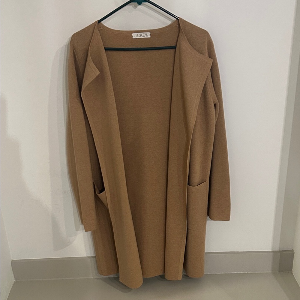 J. Crew Camel Open Front Cardigan